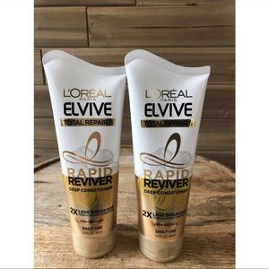 2 L'Oréal Paris 6 Oz Total Repair 5 Rapid Reviver Damaged Hair Deep Conditioner